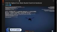 Minecraft Redditor performs the world's tallest water bucket MLG from Y level 150,000 (Image via Sporktseeda)